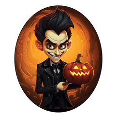 Fanged Festivity: Dracula & His Pumpkin Delight