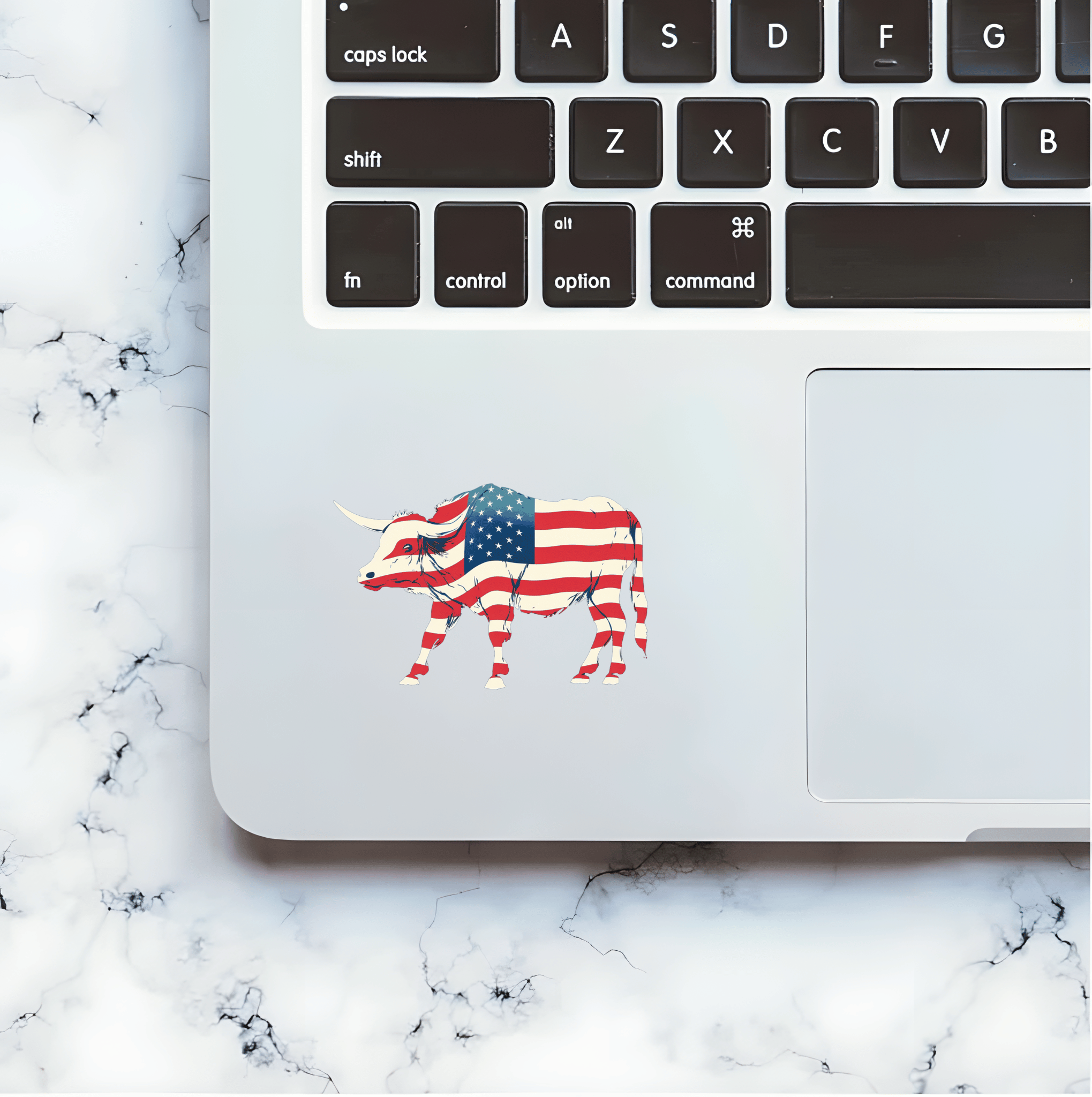 Patriotic Bovine - Wall Street Cow Stickers