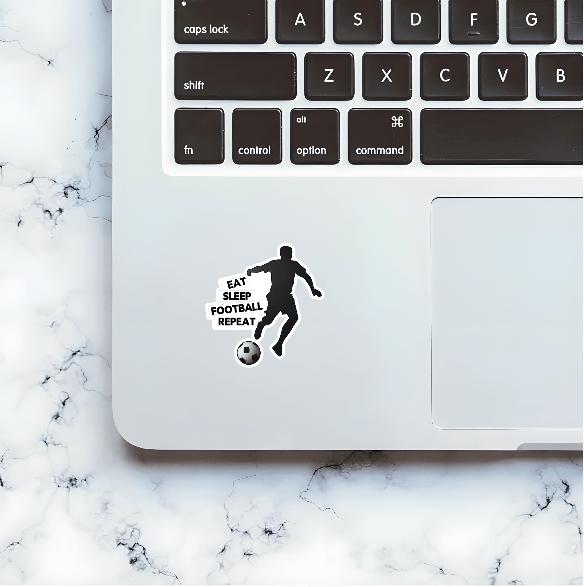 Let's Play Football - The eat, sleep, football, repeat lifestyle sticker