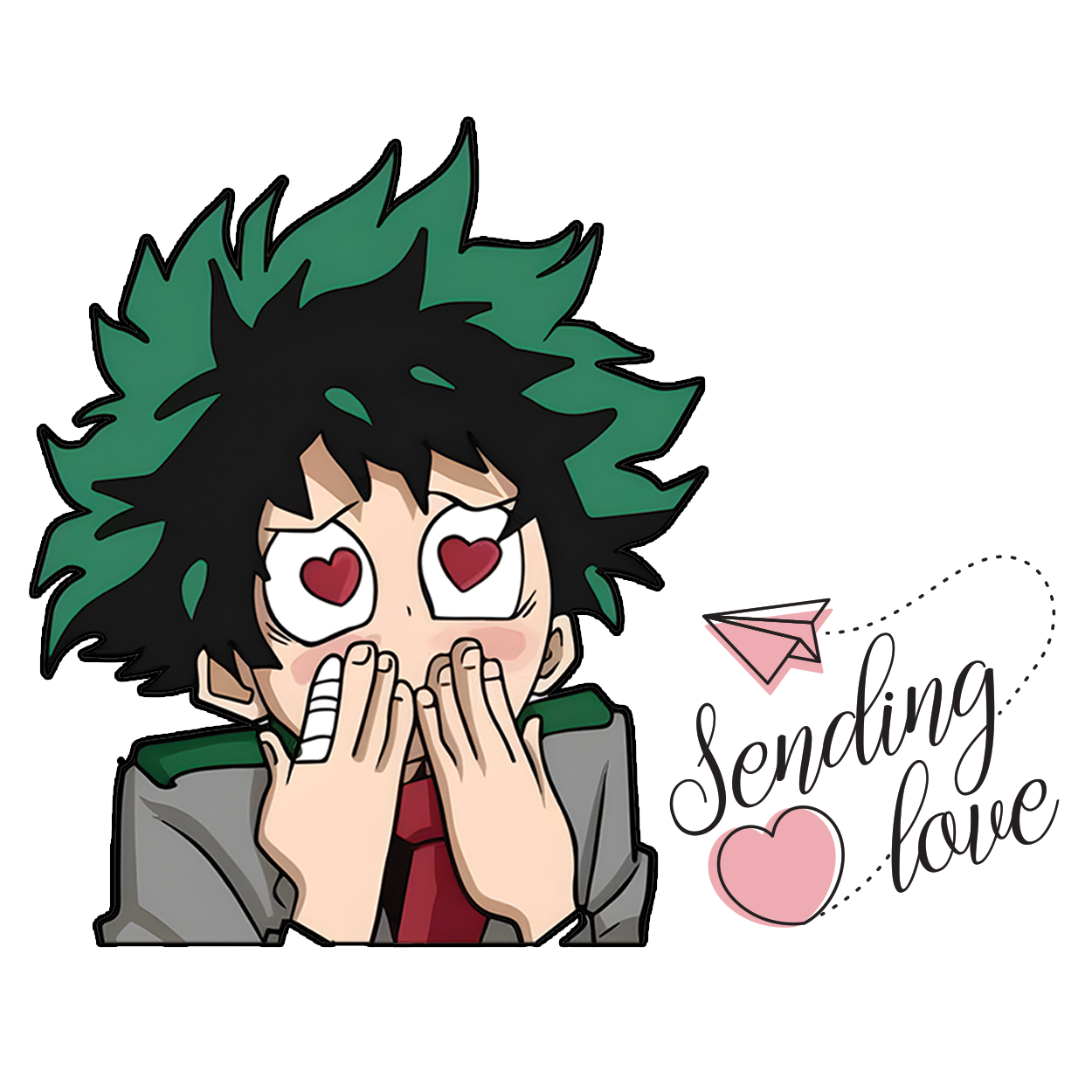 Heroic Heartbeats - Midoriya Stickers