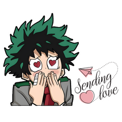 Heroic Heartbeats - Midoriya Stickers