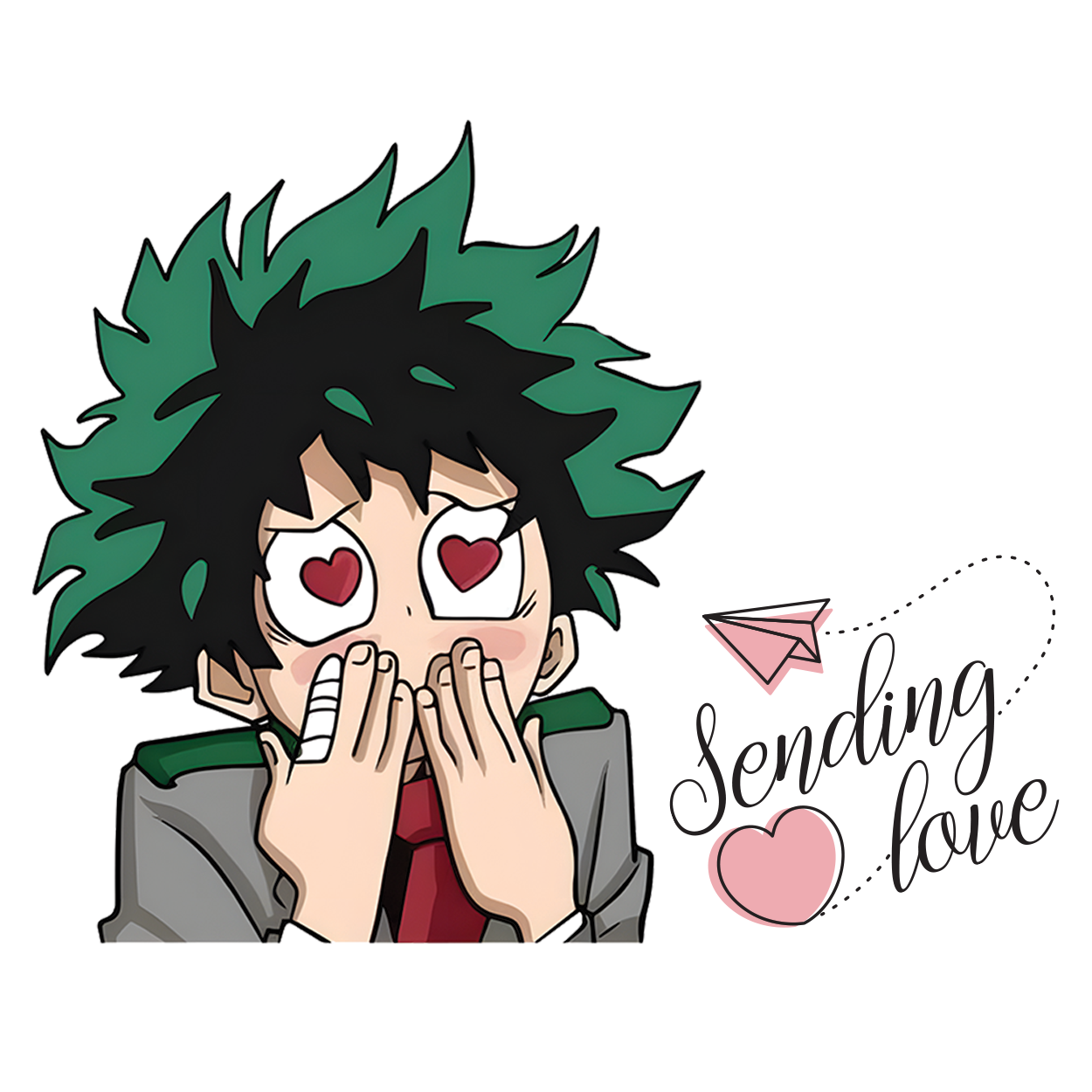 Heroic Heartbeats - Midoriya Stickers