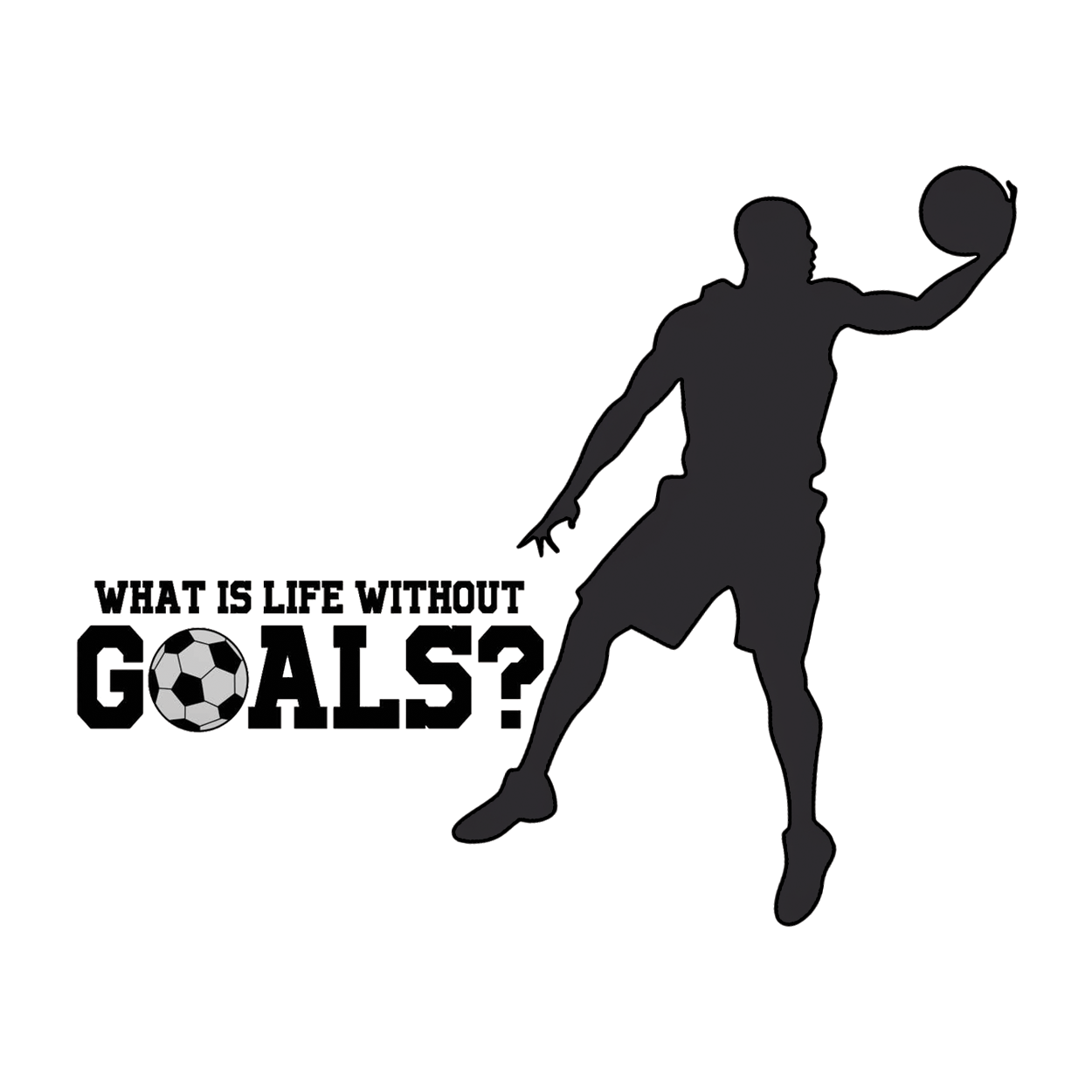 Minimal Icon Football - Life's incomplete without goals sticker