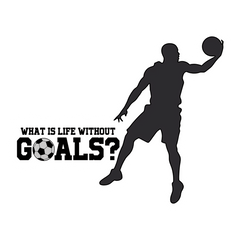 Minimal Icon Football - Life's incomplete without goals sticker