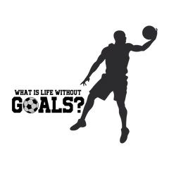 Minimal Icon Football - Life's incomplete without goals sticker