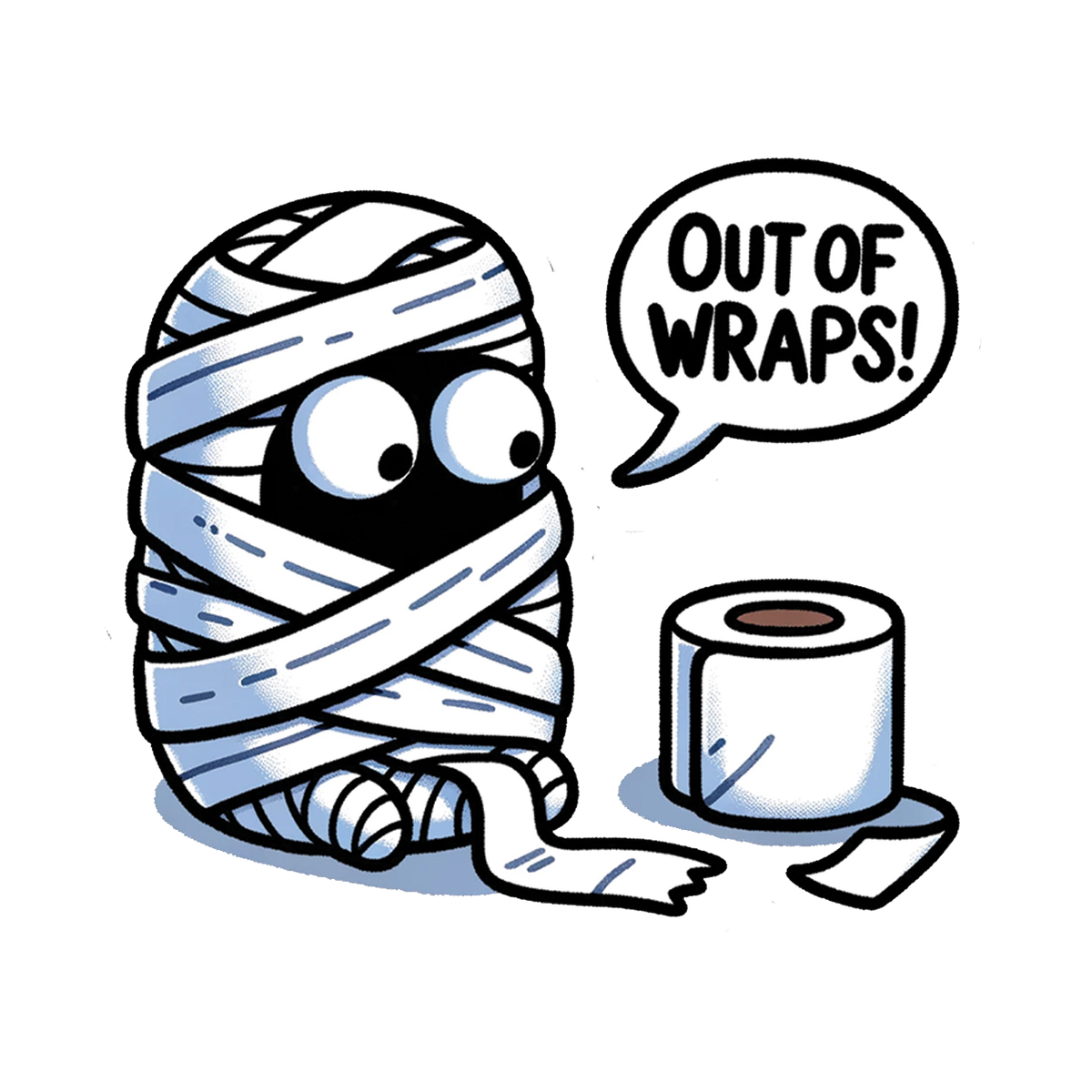 Domestic Descent: The Toilet Paper Mummy's Quirky Wrap-Up