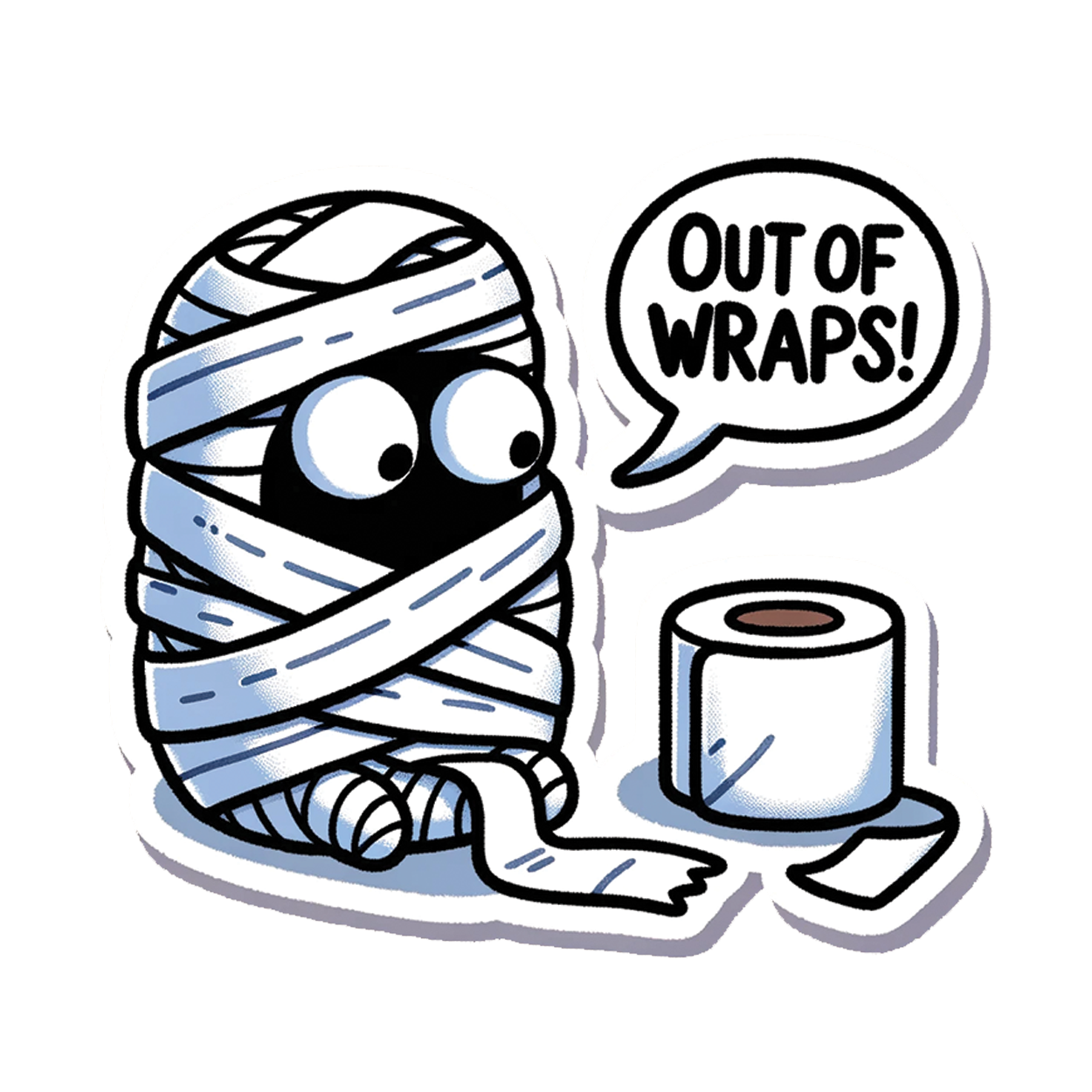 Domestic Descent: The Toilet Paper Mummy's Quirky Wrap-Up