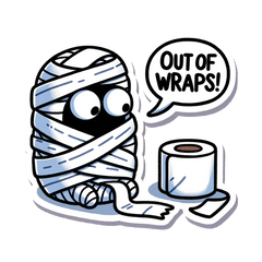 Domestic Descent: The Toilet Paper Mummy's Quirky Wrap-Up