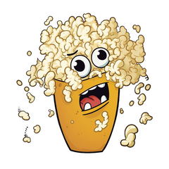 Popcorn - Keep calm and crunch on sticker