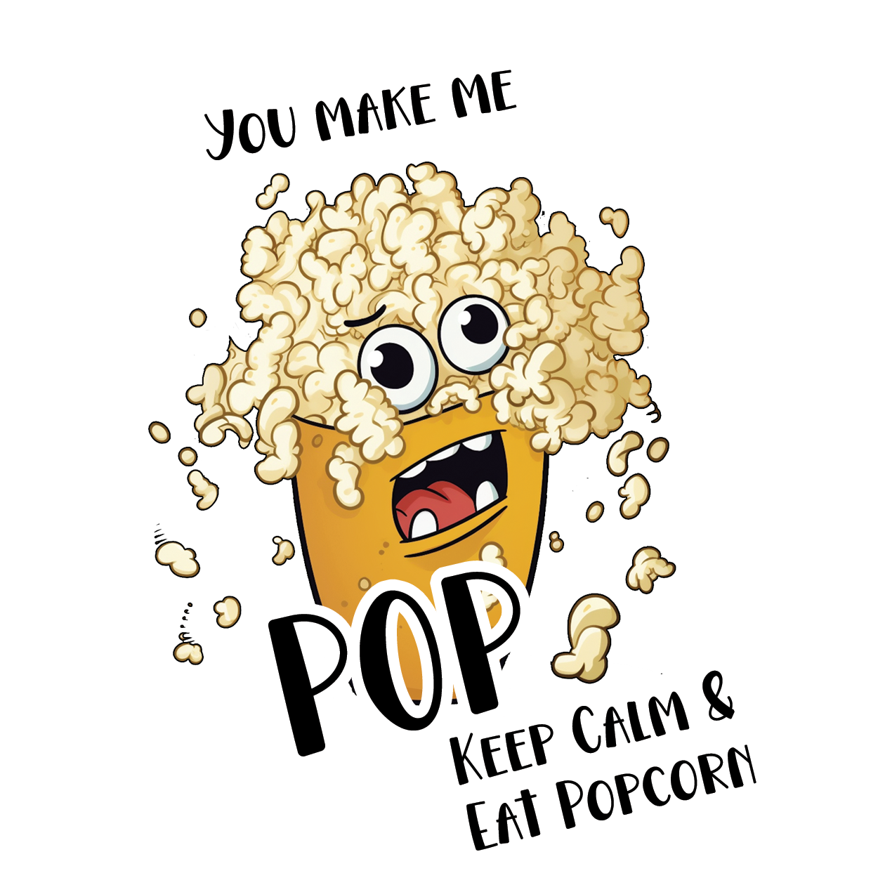 Popcorn - Keep calm and crunch on sticker