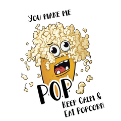 Popcorn - Keep calm and crunch on sticker