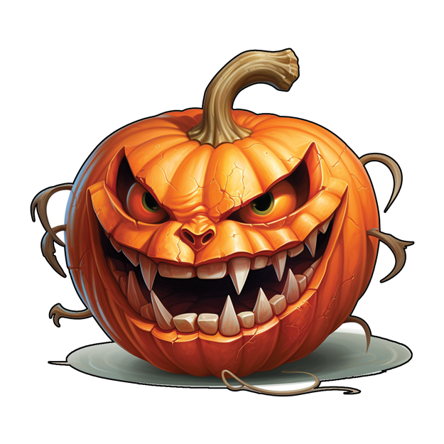 Ghastly Gourd: The Frightening Pumpkin Face