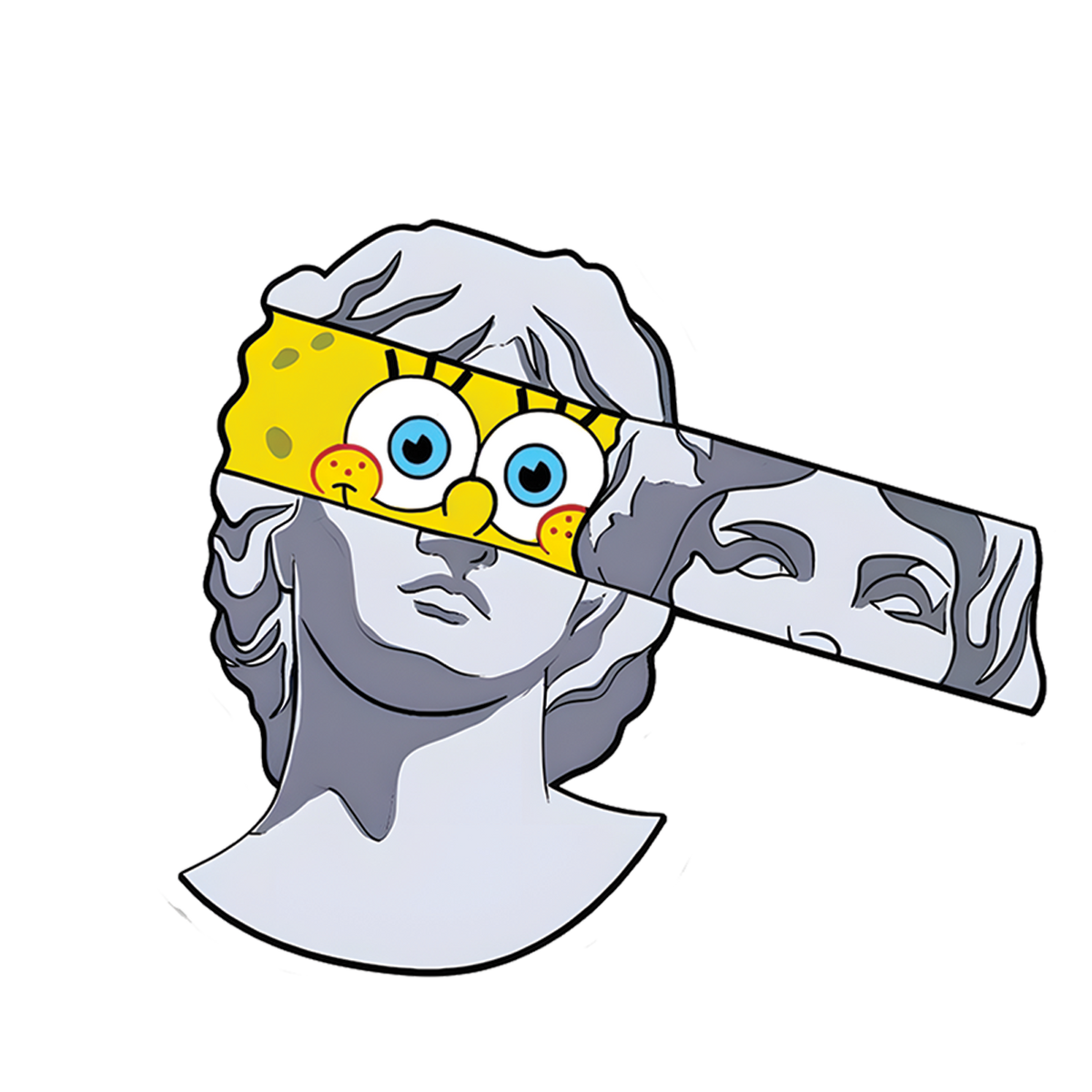 Spongebob Greek God - Embrace the divine humor sticker