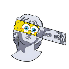 Spongebob Greek God - Embrace the divine humor sticker