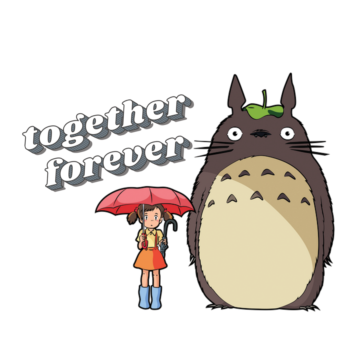 Totoro and Mei Kusakabe - Experience the magical bond sticker