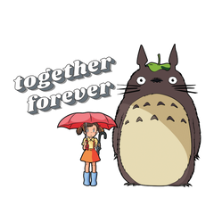 Totoro and Mei Kusakabe - Experience the magical bond sticker